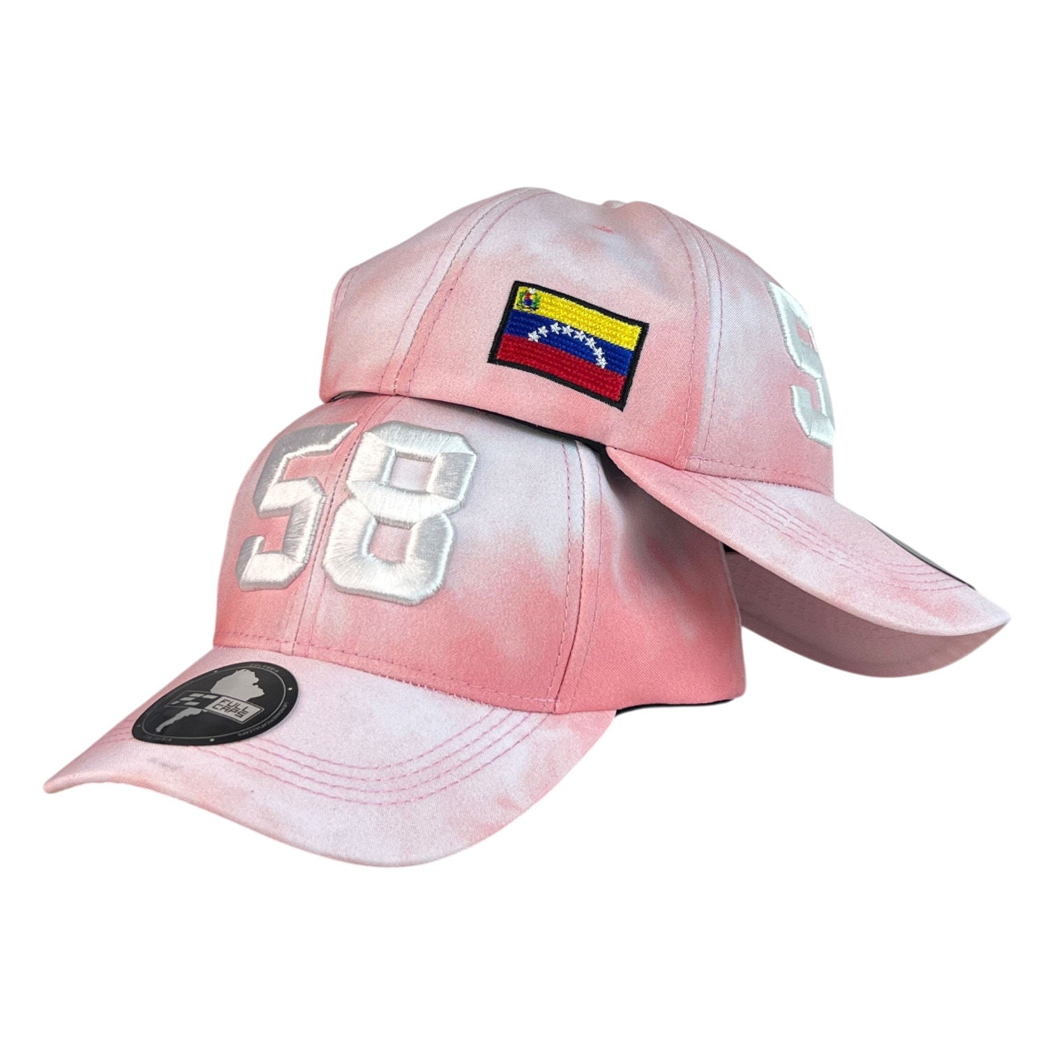 Gorra Venezuela Rosa con Estampado Tie-Dye y Bordado en Relieve.