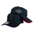 Gorra Equipos Negra en Gamuza con Cristales y Bordado World Series.