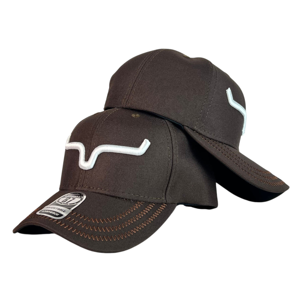 Gorra Kimes Ranch Marrón con Bordado en Relieve y Costuras en Visera.