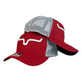 Gorra Kimes Ranch Roja con Malla Blanca y Bordado en Relieve.