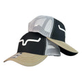 Gorra Kimes Ranch Negra con Malla Blanca y Visera Beige.