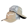 Gorra Kimes Ranch Beige con Malla Blanca y Bordado en Relieve.